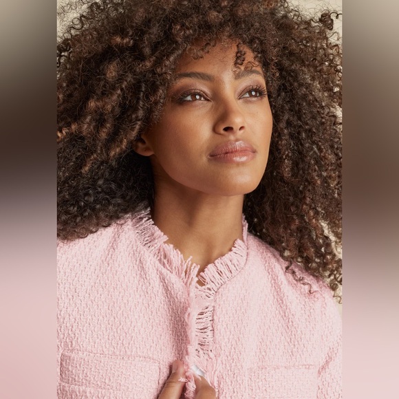 Pink Tweed Jacket Size 22 Gently Worn - Picture 6 of 6